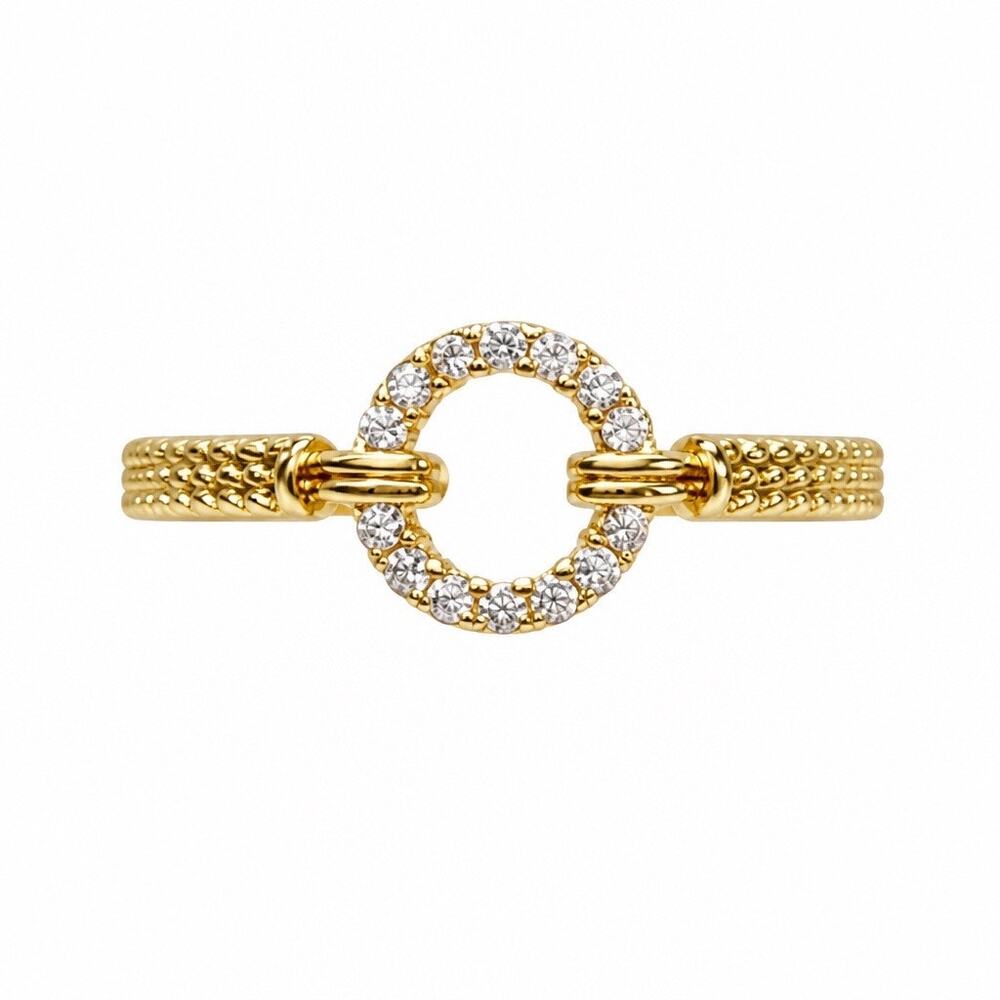 The "Eternal Halo" Pavé Open Circle Ring - Sz 7.5